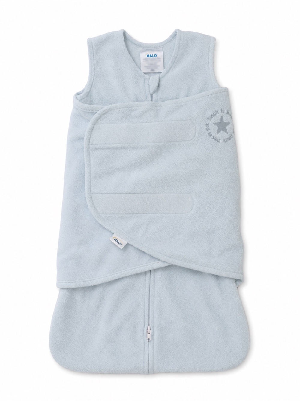 Halo Light Blue Swaddle-to-Sleep Sack